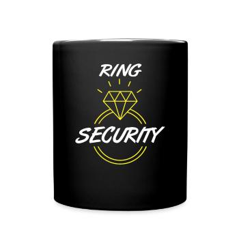 Ring Security Bachelor Party Wedding Married - Tasse einfarbig - Schwarz - Vorne