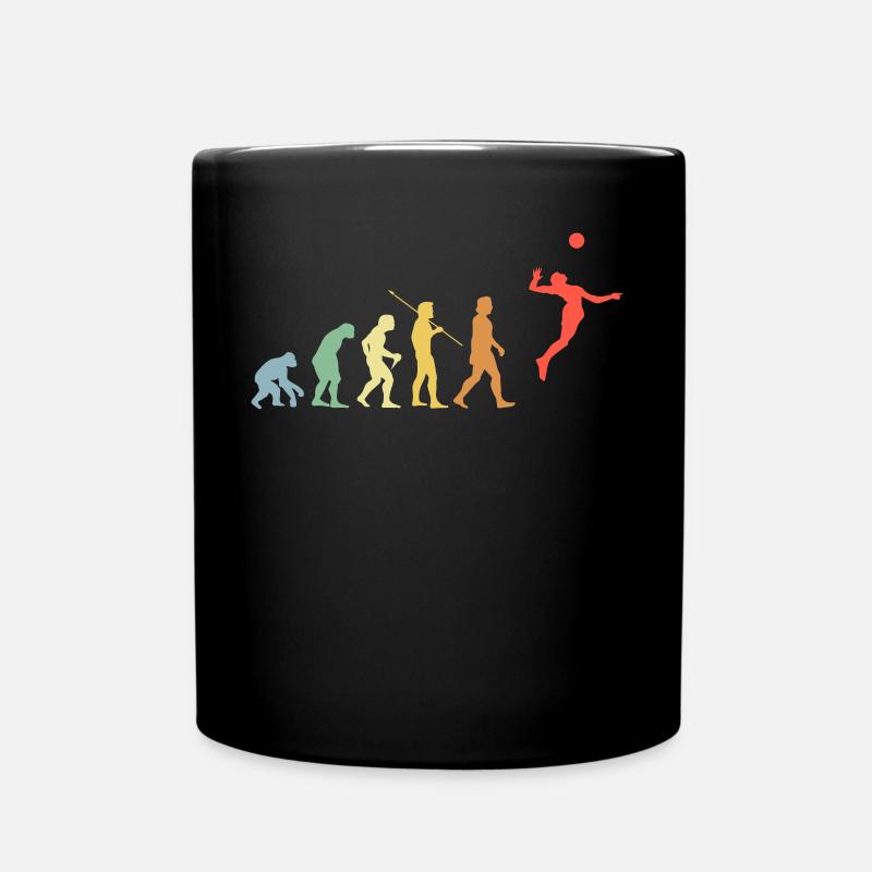 Volleyball Evolution Retro Beachvolleyball - Tasse einfarbig - Schwarz