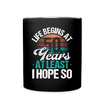 50th Birthday Idea Vintage Humor Funny 50 Year Old - Tasse einfarbig - Schwarz - Vorne