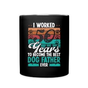 Chien de 50 ans Papa Chien Père 50e anniversaire - Mug uni - noir - Devant