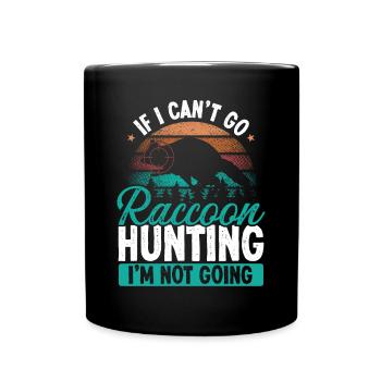 Raccoon Hunting Vintage Raccoon Hunter Accessoire - Tasse einfarbig - Schwarz - Vorne