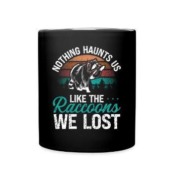 Raccoon Hunting Funny Raccoon Hunter Enthusiast - Tasse einfarbig - Schwarz - Vorne
