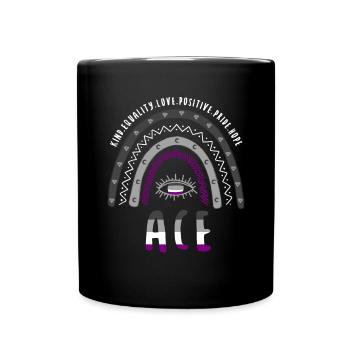 Boho Rainbow Ace Pride - Mug uni - noir - Devant