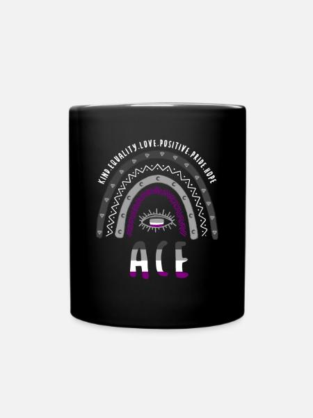 Boho Rainbow Ace Pride - Mug uni - noir