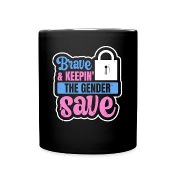 Gender Reveal Design für eine Gender-Hüterin - Tasse einfarbig - Schwarz - Vorne