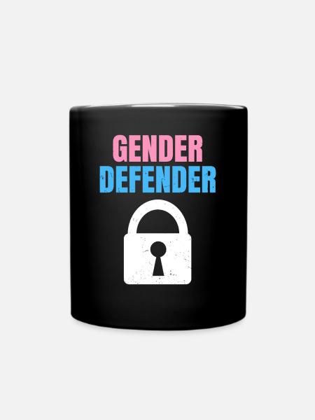 Gender Defender Zitat für einen Keeper der Gender - Tasse einfarbig - Schwarz