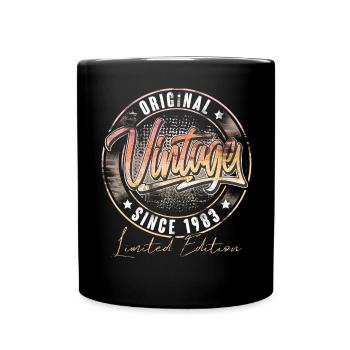 1983 Geburtsjahr Geburtstag Vintage - Tasse einfarbig - Schwarz - Vorne