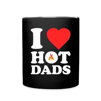 I Love Hot Dads - Full Colour Mug - black - Front