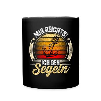 Segeln Segler Segelboot - Tasse einfarbig - Schwarz - Vorne