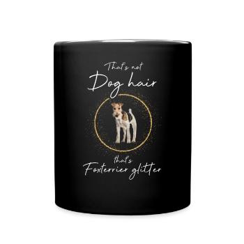 Ce n’est pas des poils de chien qui sont des paillettes foxterrier - Mug uni - noir - Devant