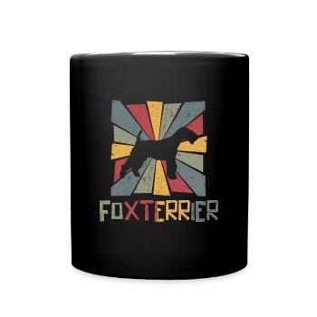 Fox Terrier Vintage Rétro - Mug uni - noir - Devant