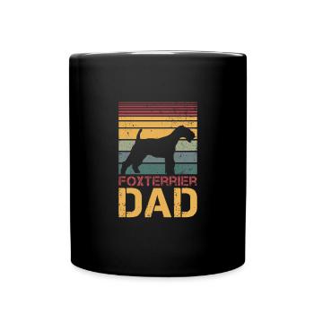 Fox Terrier Dad - Full Colour Mug - black - Front