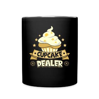 Cupcake Design für Konditor | Cupcake Dealer - Tasse einfarbig - Schwarz - Vorne