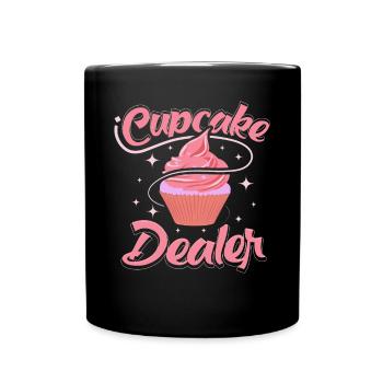 Cupcake Design für Konditor | Cupcake Dealer - Tasse einfarbig - Schwarz - Vorne
