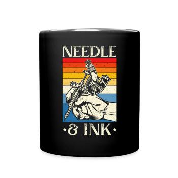 Needle And Ink Tattoo Tattooing Tattoo Artist - Full Colour Mug - black - Front