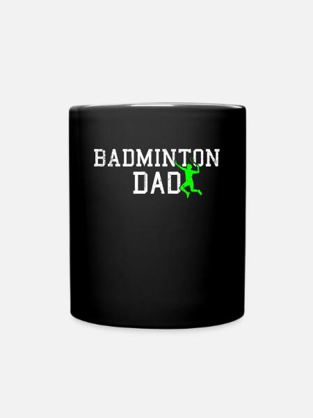 badminton dad - Tasse einfarbig - Schwarz