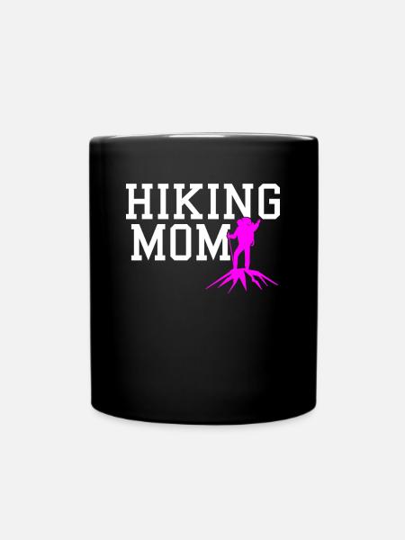 hiking mom - Tasse einfarbig - Schwarz