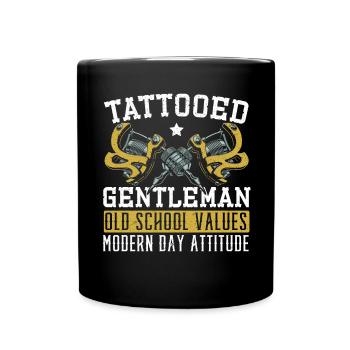 Tattooed Gentleman Moderne Einstellung Tattoo - Tasse einfarbig - Schwarz - Vorne