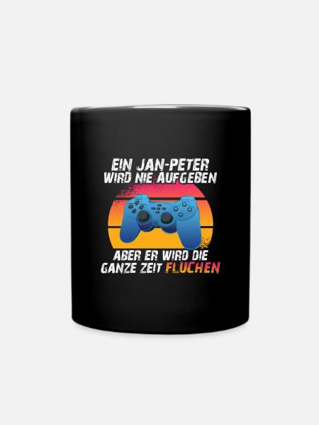 Ein Jan-Peter wird nie aufgeben - Tasse einfarbig - Schwarz