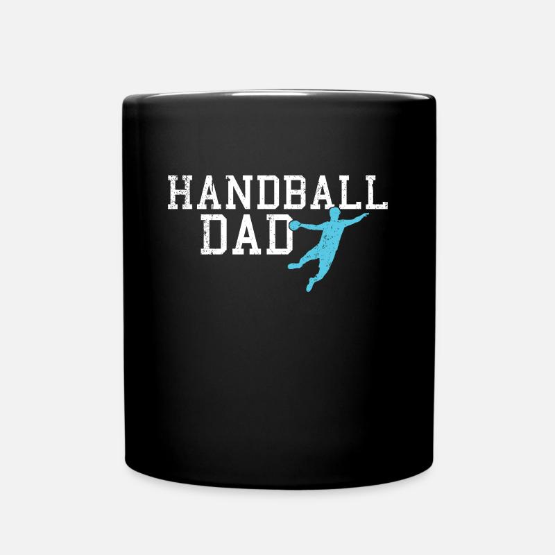 handball dad - Tasse einfarbig - Schwarz
