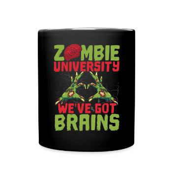 Zombie University Nous avons des cerveaux Trick Or Treat - Mug uni - noir - Devant