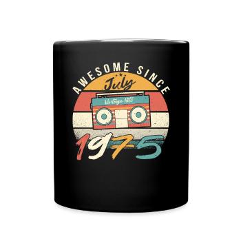 Born in July 1975 - Full Colour Mug - black - Front