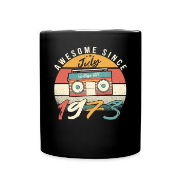 Né en juillet 1973 - Mug uni - noir - Devant