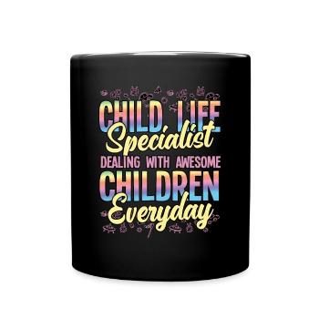 Dealing With Awesome Children Everyday - Full Colour Mug - black - Front
