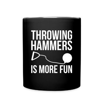 Lancer hammer est plus amusant Hammer Throw Shirt - Mug uni - noir - Devant