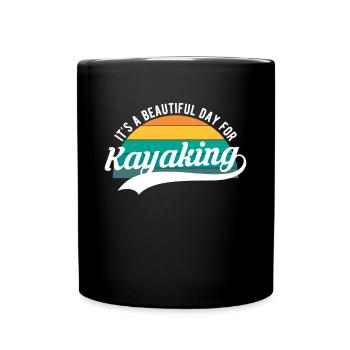 C’est une belle journée pour kayak Chemise Kayak - Mug uni - noir - Devant