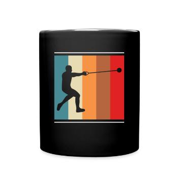 Vintage Retro Hammer Thrower Hammer Throw Shirt - Mug uni - noir - Devant