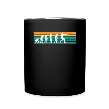 Vintage Retro Evolution Hammerwurf Shirt - Tasse einfarbig - Schwarz - Vorne