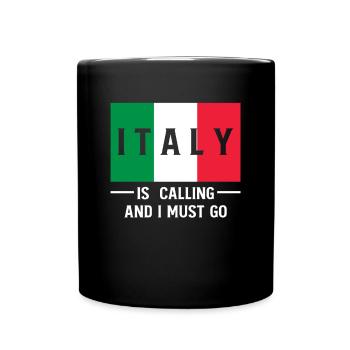 L’Italie appelle et je dois partir en vacances en Italie - Mug uni - noir - Devant