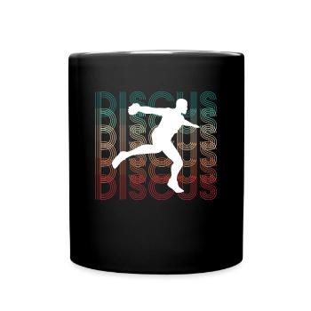 Vintage Retro Discus Werfer Shirt Geschenk - Tasse einfarbig - Schwarz - Vorne