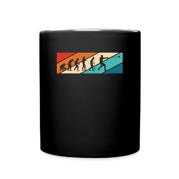 Vintage Retro Evolution Hammerwurf Shirt - Tasse einfarbig - Schwarz - Vorne