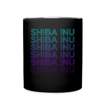 Shiba Inu Rétro - Mug uni - noir - Devant