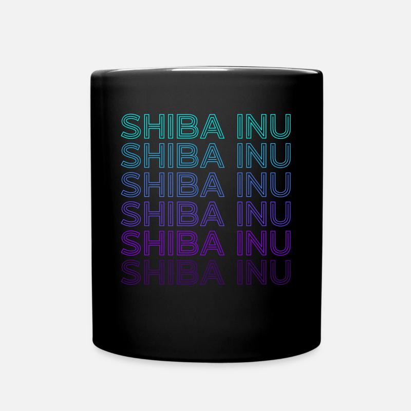 Shiba Inu Rétro - Mug uni - noir