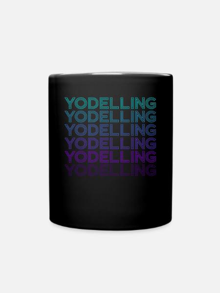 Jodel-Retro - Tasse einfarbig - Schwarz