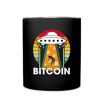 Bitcoin Alien - Tasse einfarbig - Schwarz - Vorne