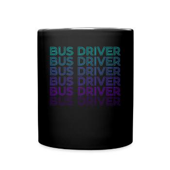 Chauffeur de bus Trajet en bus Retro - Mug uni - noir - Devant
