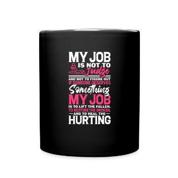 Physiotherapeut - Tasse einfarbig - Schwarz - Vorne