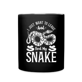 Snake Serpent Vintage I Just Want - Tasse einfarbig - Schwarz - Vorne