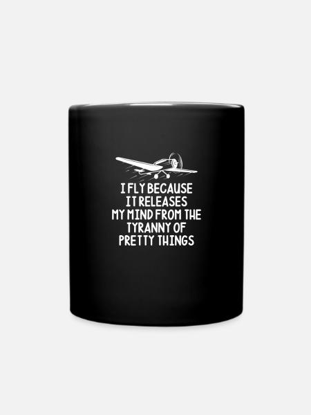 Pilot Flugzeug Fliegen Flieger Geschenk - Tasse einfarbig - Schwarz