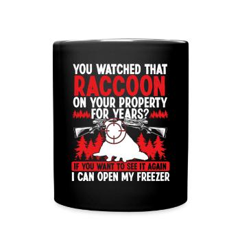 Raccoon Removal Technician Funny Raccoon Hunter - Tasse einfarbig - Schwarz - Vorne