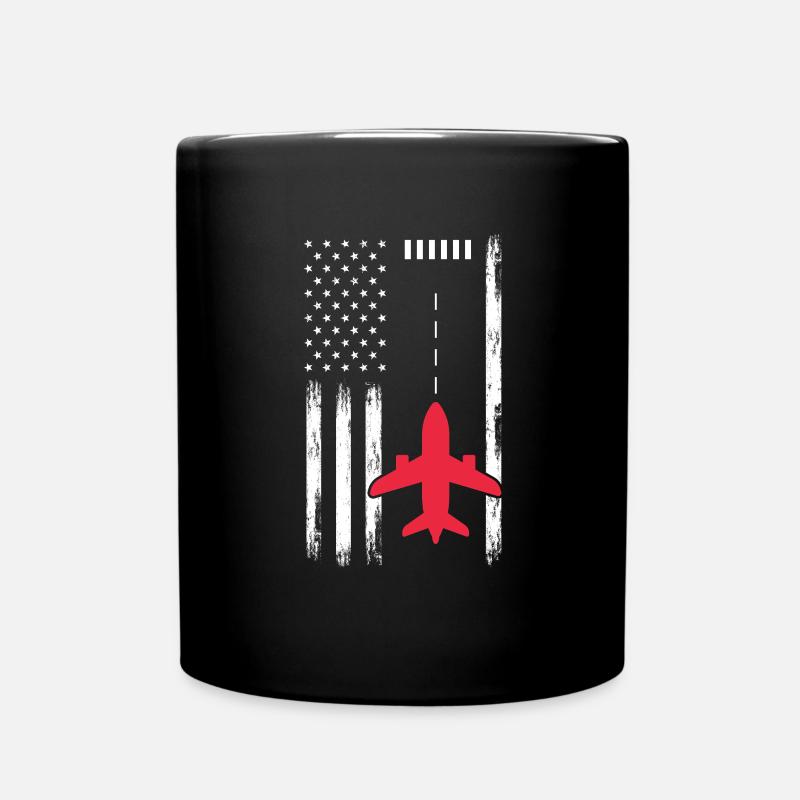 Pilot Flugzeug Fliegen Flieger Geschenk - Tasse einfarbig - Schwarz