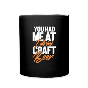 Bière - Mug uni - noir - Devant