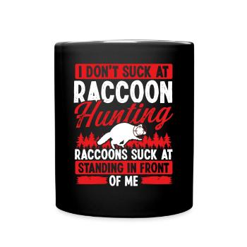 Raccoon Hunting Raccoon Hunter Removal Tech - Full Colour Mug - black - Front