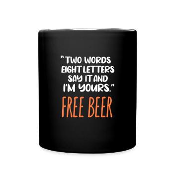 Bière - Mug uni - noir - Devant