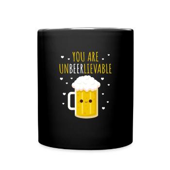 Bière - Mug uni - noir - Devant