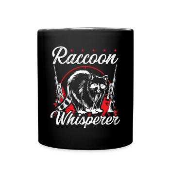 Raccoon Slayer Raccoon Racccoon Removal Technician - Full Colour Mug - black - Front